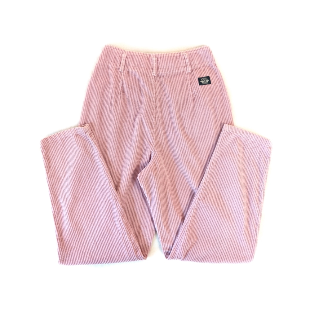 Vintage 90s Corduroy High Rise Pleated Tapered Leg Trousers/Pants - Picture 2 of 14